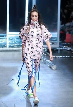 BEIJING, CHINA - OCTOBER 28: (CHINA OUT) A model showcases designs on the runway at ILOVECHOC Collection during the Mercedes-Benz China Fashion Week Spring Summer 2016 at 751D.PARK on October 28, 2015 in Beijing, China.  CFP475027922