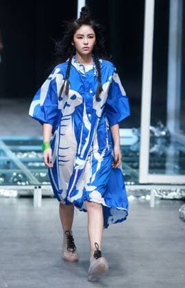 BEIJING, CHINA - OCTOBER 28: (CHINA OUT) A model showcases designs on the runway at ILOVECHOC Collection during the Mercedes-Benz China Fashion Week Spring Summer 2016 at 751D.PARK on October 28, 2015 in Beijing, China.  CFP475027933