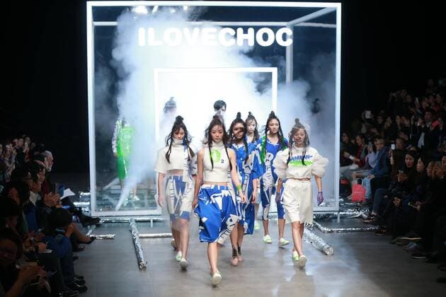 BEIJING, CHINA - OCTOBER 28: (CHINA OUT) ModelS showcase designs on the runway at ILOVECHOC Collection during the Mercedes-Benz China Fashion Week Spring Summer 2016 at 751D.PARK on October 28, 2015 in Beijing, China.  CFP475027944
