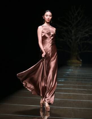 BEIJING, CHINA - OCTOBER 29: (CHINA OUT) A model showcases designs on the runway at 95 Secret Deng Zhaoping Collection during the Mercedes-Benz China Fashion Week Spring Summer 2016 at Beijing Hotel on October 29, 2015 in Beijing, China.  CFP475107094