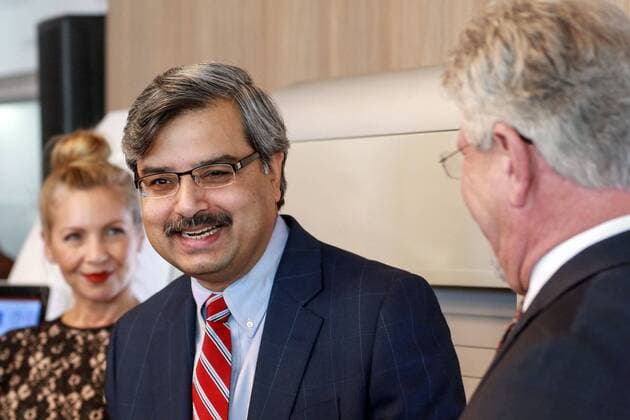 Oct. 29, 2015 - Toronto, ON, Canada - TORONTO, ON - OCTOBER 29 - Canada Post CEO Deepak Chopra speaks at an event opening a new concept store in Richmond Hill, October 29, 2015. Toronto Canada  - ZUMAt14_