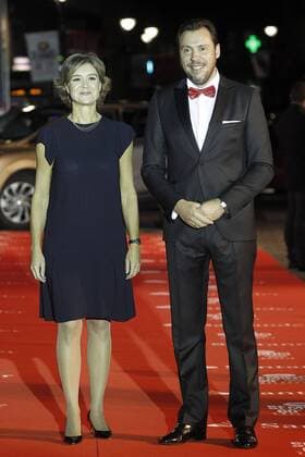 Isabel Garcia Tejerina, Minister of Agriculture, Food and Environment of Spain and Oscar Puente, Mayor of Valladolid during the 60th Seminci. October 31,2015.  (2015103196)