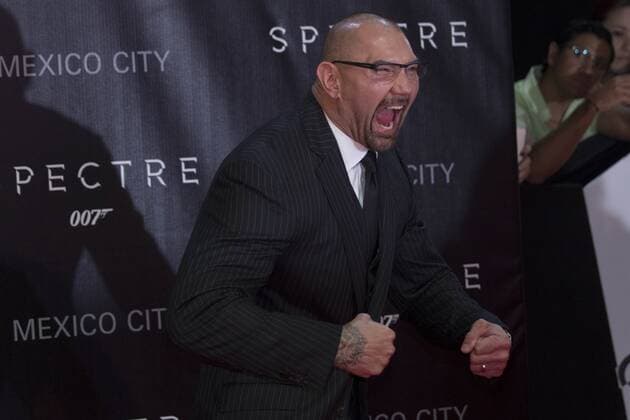 Actor Dave Bautista poses during the red carpet of the movie Spectre of the James Bond saga in Mexico City, capital of Mexico, on Nov. 2, 2015. ) (da) (sp) MEXICO-MEXICO CITY- SPECTRE -RED CARPET AlejandroxAyala 