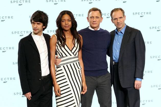 Dec. 4, 2014 - London, England - Naomie Harris, Daniel Craig, Ben Whishaw and Ralph Fiennes at the launch of the new James Bond film Spectre on December 4 2014 in London  - ZUMAny1