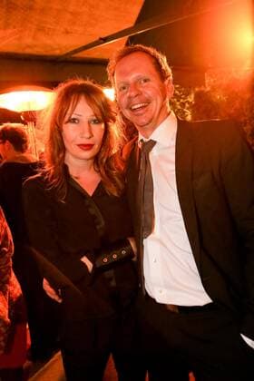 02.11.2015, Wiener Ronacher, NESTROY VERLEIHUNG 2015, Gala-Abend zum Theaterpreis im Bild: Birgit Minichmayr, Hubert Wild -AfterShow