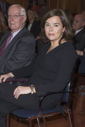 Nov. 3, 2015 - Madrid, Madrid, Spain - Spanish vice president Soraya Saenz de Santamaria attends presentation of the finalist and prize winning novel planet 2015 HOMBRES DESNUDOS Ã‚Â of Alicia Gimenez bartlett and LA ISLA DE ALICEÃ‚Â of Daniel SÃƒÂ¡nchez ArÃƒÂ©valo Madrid Spain  - ZUMAn230 Planet Preisverleihung in Madrid
