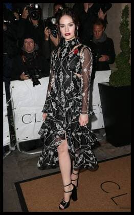 . 03 11 2015. London, United Kingdom. Lily James arriving at the Harper s Bazaar Women of the Year awards.  xStephenxLockx xi-Imagesx IIM-11339-0049