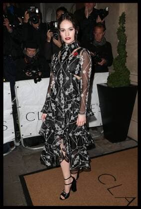 . 03 11 2015. London, United Kingdom. Lily James arriving at the Harper s Bazaar Women of the Year awards.  xStephenxLockx xi-Imagesx IIM-11339-0051