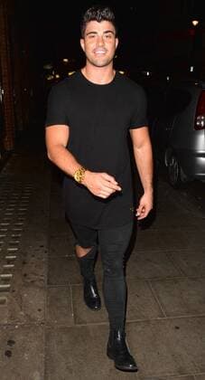 Ex On The Beach reality television personality, Rogan O Connor attending The Dreamboys 2016 calendar launch at the Hippodrome, in London. The dark haired hunk keeps it casual wearing ripped black jeans and an oversized black t shirt. NOVEMBER 3rd 2015  LTNx153325
