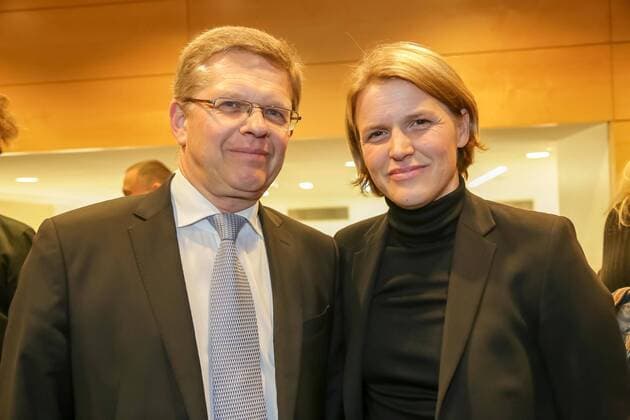 03.11.2015, Wiener Urania, Österreichischer Kabarettpreis 2015, Verleihungs-Gala im Bild: Christian Deutsch, Anja Richter