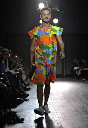 (151107) -- TBILISI, Nov. 7, 2015 -- A model presents a creation of Ria Keburia during the Mercedes Benz Fashion Week in Tbilisi, capital of Georgia, on Nov. 7, 2015. ) GEORGIA-TBILISI-FASHION WEEK TamunaxKulumbegashvili 