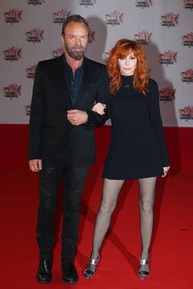 202409 Francois Glories Starface 2015-11-07 Cannes France Cérémonie des NRJ Music Awards 2015. Arrivées. Farmer, Mylène; Sumner, Gordon Matthew Thomas( Sting )  Copyright: xFrancoisxGloriesx xStarfacex STAR_202409_024