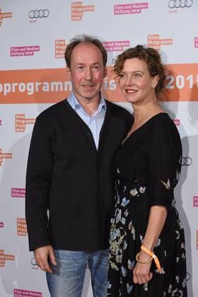 Schauspieler Ulrich Noethen und Margarita Broich posiert am 09.11.2015 in Köln vor der Verleihung des Kino Programm Preis NRW.