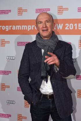 Schauspieler Peter Nottmeier posiert am 09.11.2015 in Köln vor der Verleihung des Kino Programm Preis NRW.