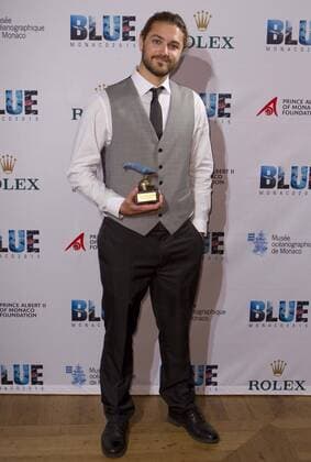 Monaco, Monte Carlo - November 09, 2015: Prizegiving Gala at Blue Monaco 2015, a Global Film Festival and Conservation Summit with winner Chris Cilfone Prizegiving Gala at Blue Monaco 2015, a Global Film Festival and Conservation Summit Blue Monaco Global Filmfestival - Preisverleihung