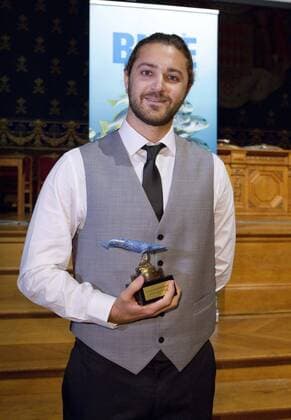 Monaco, Monte Carlo - November 09, 2015: Prizegiving Gala at Blue Monaco 2015, a Global Film Festival and Conservation Summit with winner Chris Cilfone Prizegiving Gala at Blue Monaco 2015, a Global Film Festival and Conservation Summit Blue Monaco Global Filmfestival - Preisverleihung