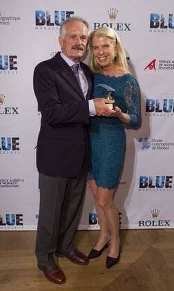 Monaco, Monte Carlo - November 09, 2015: Prizegiving Gala at Blue Monaco 2015, a Global Film Festival and Conservation Summit with Winners Rick Rosenthal and Katya Shirokow Prizegiving Gala at Blue Monaco 2015, a Global Film Festival and Conservation Summit Blue Monaco Global Filmfestival - Preisverleihung