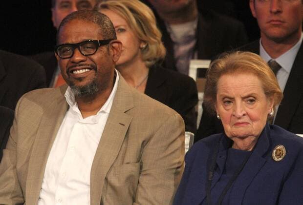Sept. 24, 2014 - New York, New York, U.S. - FOREST WHITAKER and former Secretary of State MADELEINE ALBRIGHT attend the 2014 Clinton Global Initiative meetings held at the New York Sheraton Hotel. - ZUMAk03
