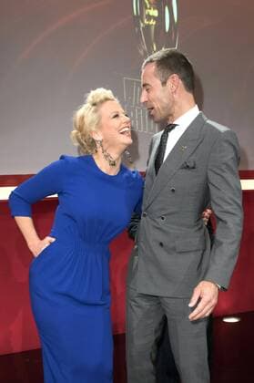 Barbara Schöneberger und Kai Pflaume bei der Verleihung des Goldenen Lenkrads 2015 im Berliner Axel-Springer-Haus. Berlin, 10.11.2015 Foto:xFredericx xFuturexImage