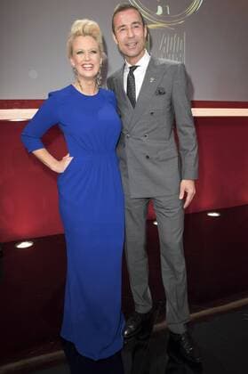 Barbara Schöneberger und Kai Pflaume bei der Verleihung des Goldenen Lenkrads 2015 im Berliner Axel-Springer-Haus. Berlin, 10.11.2015 Foto:xFredericx xFuturexImage