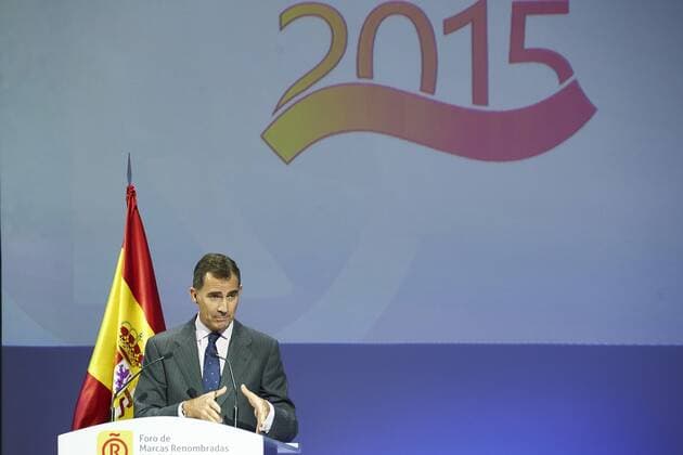 Nov. 12, 2015 - Madrid, Spain - King Felipe VI of Spain attend the acreditations ceremony for honorary Spain Brand Ambassadors at the BBVA Headquarter on November 12, 2015 in Madrid, Spain. Madrid Spain  - ZUMAg15_ Spanisches Königspaar bei Preisverleihung in Madrid