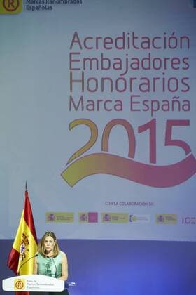 Nov. 12, 2015 - Madrid, Spain - Ainhoa Arteta attend the acreditations ceremony for honorary Spain Brand Ambassadors at the BBVA Headquarter on November 12, 2015 in Madrid, Spain. Madrid Spain  - ZUMAg15_ Spanisches Königspaar bei Preisverleihung in Madrid