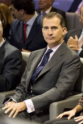 The kings of Spain make delivery of accreditation to the new ambassadors fees Marca España in his 6th edition at BBVA City in Madrid, November 12, 2015.  (20151112018) Spanisches Königspaar bei Preisverleihung in Madrid