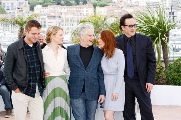 May 19, 2014 - Cannes, Ca, France - Sarah Gadon, Evan Bird, Robert Pattinson, Mia Wasikowska, David Cronenberg Julianne Moore and John Cusack The Map to the stars - ZUMAha3