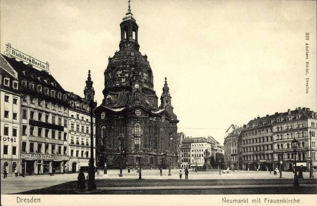 Dresden, Neumarkt m. Frauenkirche, Hotel, Eisenwaren !AUFNAHMEDATUM GESCHÄTZT!