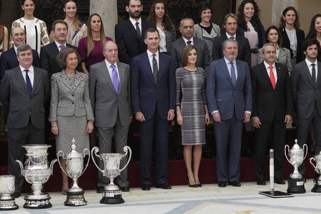 Entrega de los premios nacionales del deporte 2014 261 cordon press reina letizia rey juan carlos rey felipe reina sofia Royal family attending the National Sports Awards in Madrid 