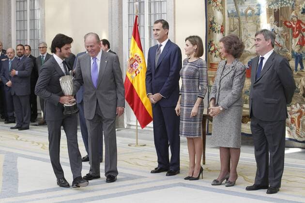 Entrega de los premios nacionales del deporte 2014 261 cordon press carlos sainz jr reina sofia reina letizia rey juan carlos rey felipe Royal family attending the National Sports Awards in Madrid 