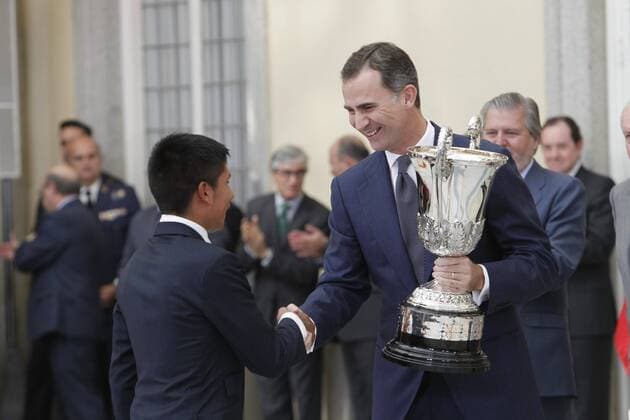 Entrega de los premios nacionales del deporte 2014 261 cordon press rey felipe Royal family attending the National Sports Awards in Madrid 