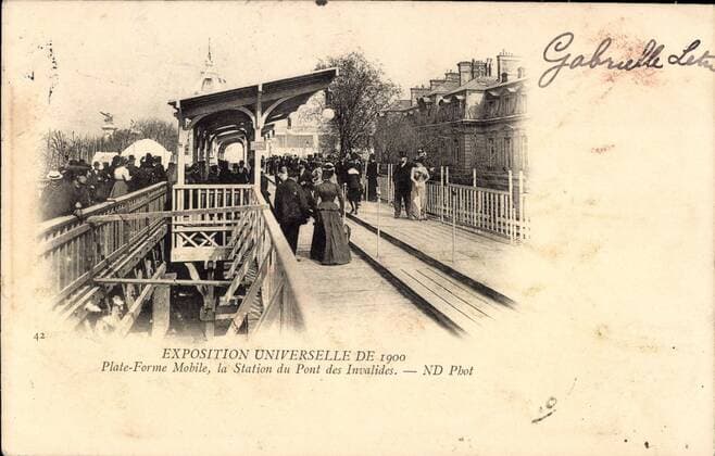 Paris, Exposition 1900, Plate Forme Mobile, Station du Pont des Invalides !AUFNAHMEDATUM GESCHÄTZT!
