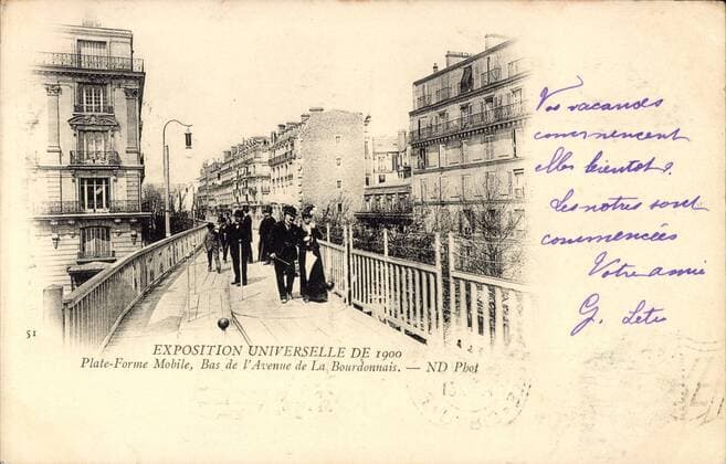 Paris, Exposition 1900, Plate Forme Mobile, Bas de L Avenue de la Bourdonnais !AUFNAHMEDATUM GESCHÄTZT!