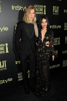 17 November 2015 - West Hollywood, California - Austin Butler, Vanessa Hudgens. Hollywood Foreign Press Association and InStyle Celebrate The 2016 Golden Globe Award Season held at Ysabel.  ByronxPurvis AdMedia