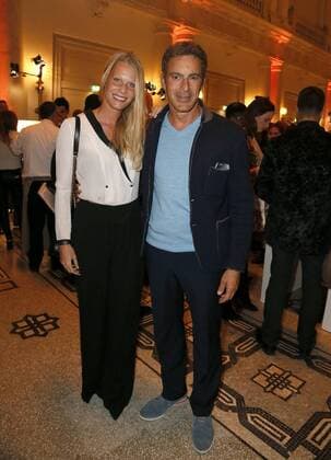 Anika Bormann, Gedeon Burkard bei der Exclusiven Vernissage des LAMBERTZ FINE ART Kalenders 2016 - La Dolce Vita im Hotel de Rome, Berlin. 17.11.2015