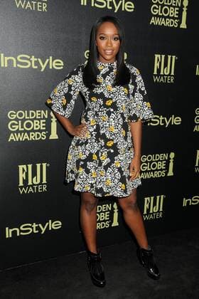 17 November 2015 - West Hollywood, California - Aja Naomi King. Hollywood Foreign Press Association and InStyle Celebrate The 2016 Golden Globe Award Season held at Ysabel.  ByronxPurvis AdMedia