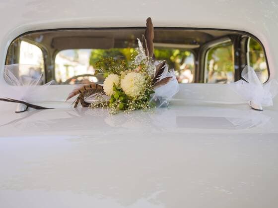 Car decorated for wedding  LAF001521