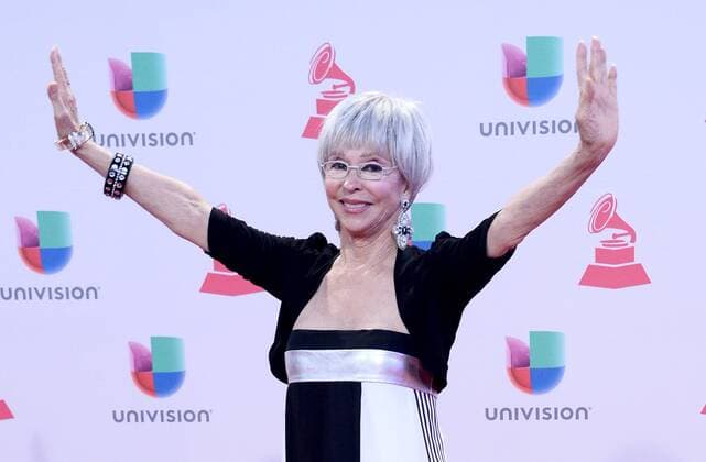 Rita Moreno arrives for the 16th Annual Latin Grammy Awards at the MGM Grand Garden Arena in Las Vegas, Nevada on November 19, 2015.  LAV20151119206 JIMxRUYMEN