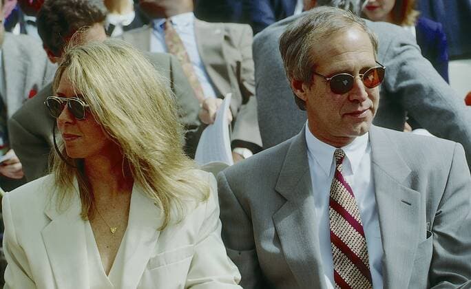 Feb. 6, 2015 - Washington, District of Columbia, United States of America - Washington, DC. 4-21-1994.Actor Chevy Chase and his wife Jayni Luke are among the people that President William Clinton mentioned during the ceremony at Meridan Hill Park in celebration of Earth Day . .Credit: Washington United States of America - ZUMAr142