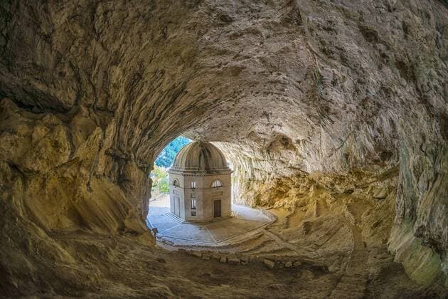 Italy, Marche district, Gola della Rossa, The Valadier church  LOMF000063