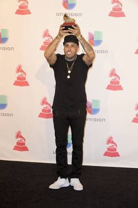 Nicky Jam 16TH ANNUAL LATIN GRAMMY AWARDS: PRESSROOM Las Vegas  Patrick Rideaux PicturePerfect