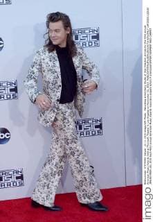 Recording artist Harry Styles of One Direction arrives for the 43rd annual American Music Awards held at Microsoft Theater in Los Angeles on November 22, 2015.  LAP20151122152 JIMxRUYMEN