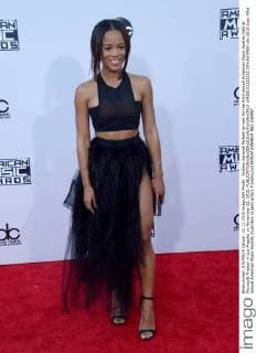Actress Serayah McNeill arrives for the 43rd annual American Music Awards held at Microsoft Theater in Los Angeles on November 22, 2015.  LAP20151122252 JIMxRUYMEN