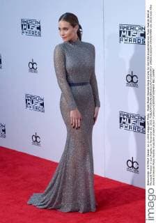 Model Model Hannah Davis arrives for the 43rd annual American Music Awards held at Microsoft Theater in Los Angeles on November 22, 2015.  LAP20151122254 JIMxRUYMEN