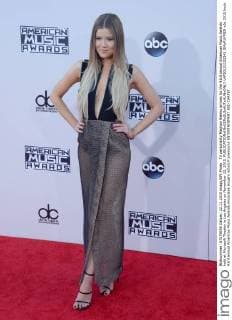 TV personality Meghan Rienks arrives for the 43rd annual American Music Awards held at Microsoft Theater in Los Angeles on November 22, 2015.  LAP20151122342 JIMxRUYMEN