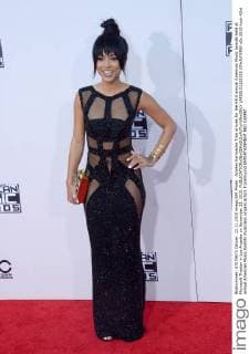 Actress Karrueche Tran arrives for the 43rd annual American Music Awards held at Microsoft Theater in Los Angeles on November 22, 2015.  LAP20151122355 JIMxRUYMEN