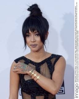 Actress Karrueche Tran arrives for the 43rd annual American Music Awards held at Microsoft Theater in Los Angeles on November 22, 2015.  LAP20151122356 JIMxRUYMEN