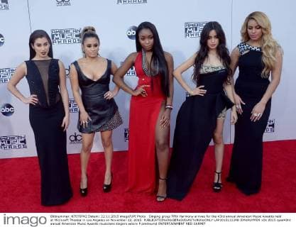Singing group Fifth Harmony arrives for the 43rd annual American Music Awards held at Microsoft Theater in Los Angeles on November 22, 2015.  LAP2015112248 JIMxRUYMEN
