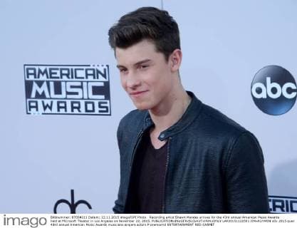 Recording artist Shawn Mendes arrives for the 43rd annual American Music Awards held at Microsoft Theater in Los Angeles on November 22, 2015.  LAP20151122501 JIMxRUYMEN